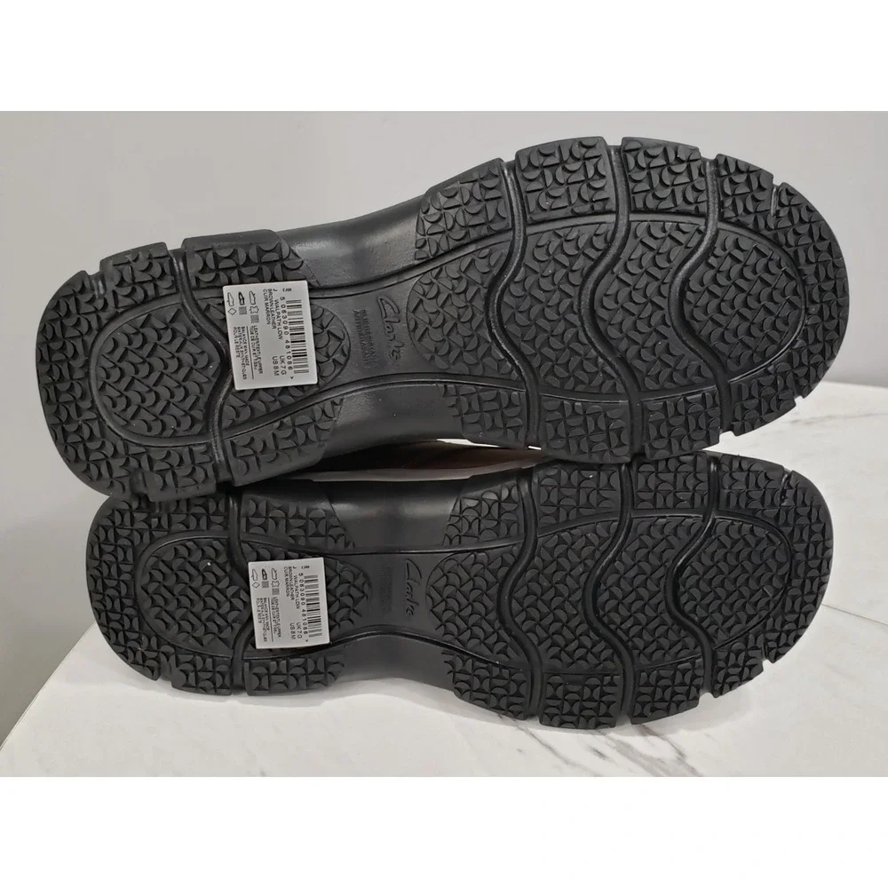 NEW NO‎ BOX Clarks Men's Walpath Step Loafer Dark Brown SIZE 8 Hiking Shoes